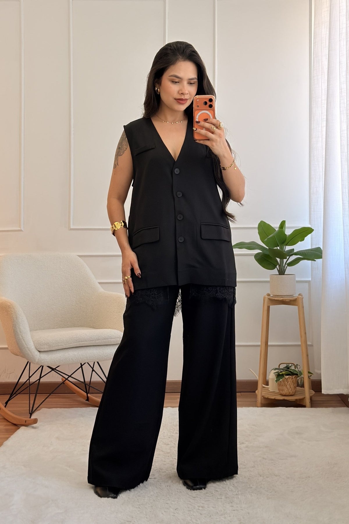 Calça clássica com pregas - lavishiochicCalçaslavishiochic