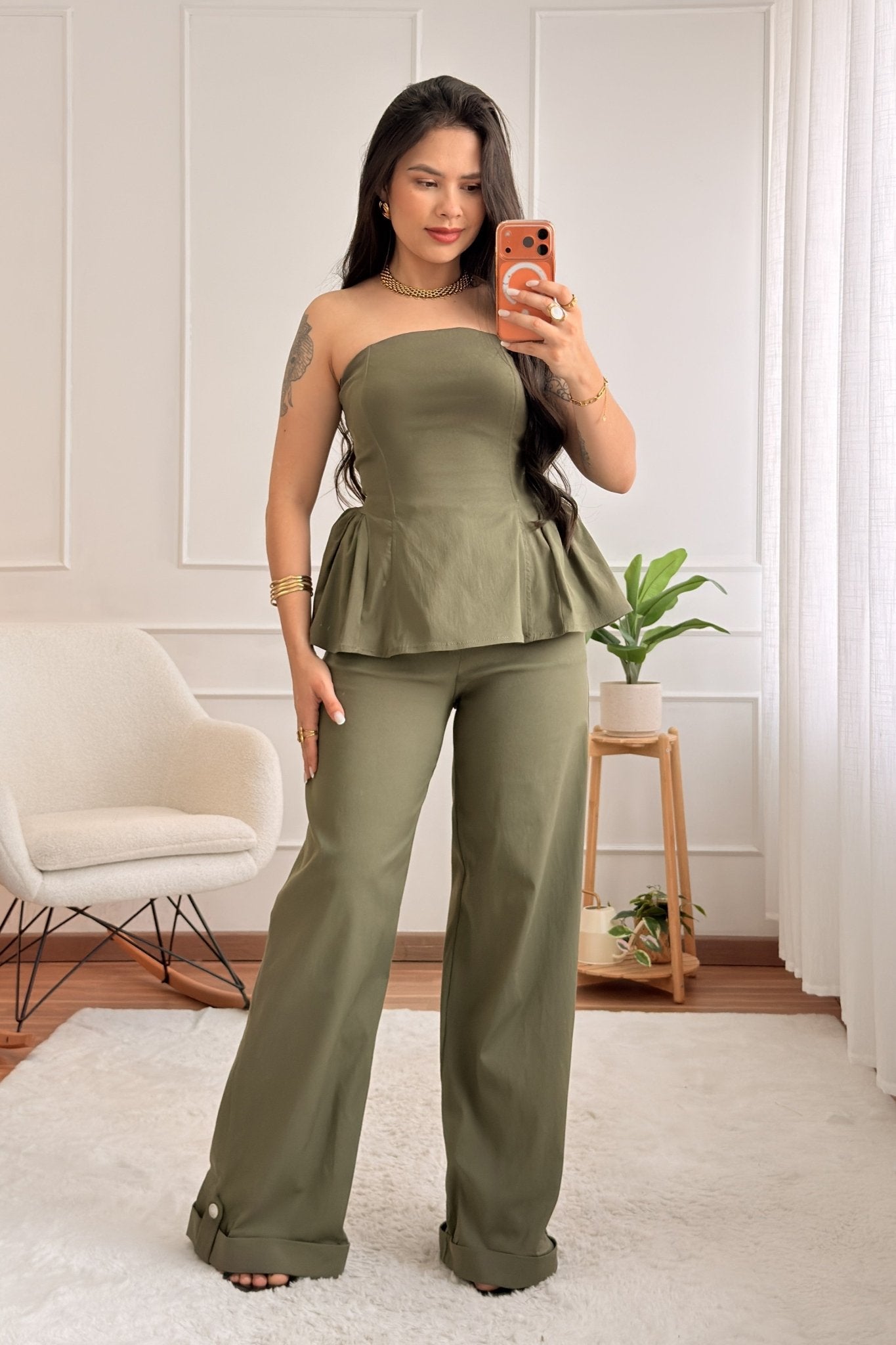 Calça com bainha ajustável LUMINA - lavishiochicCalçalumina