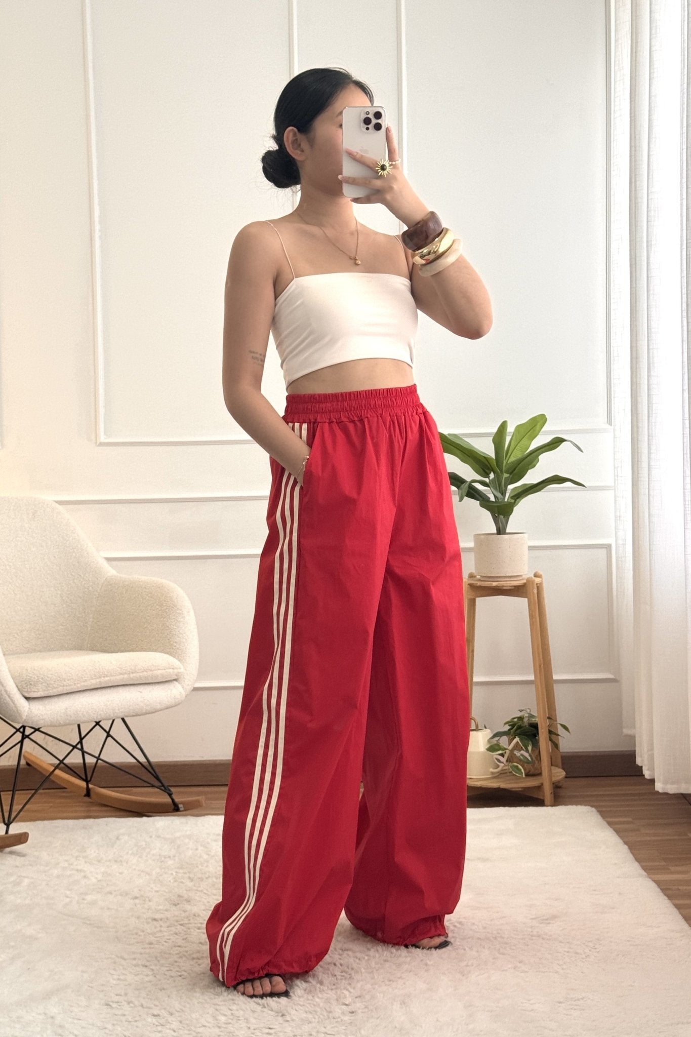Calça com bandas contrastantes LUMINA - lavishiochicCalçalumina