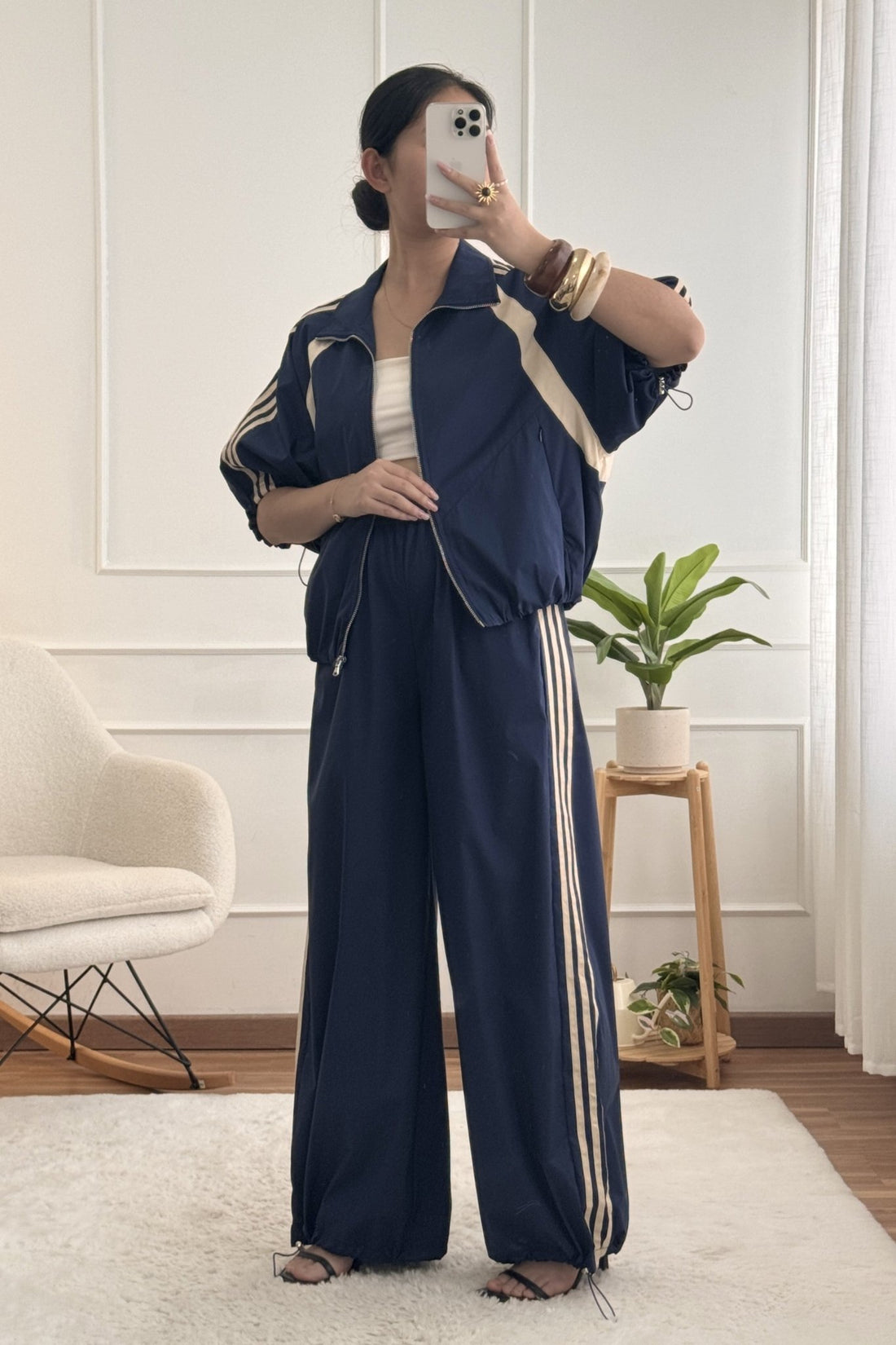 Calça com bandas contrastantes LUMINA - lavishiochicCalçalumina