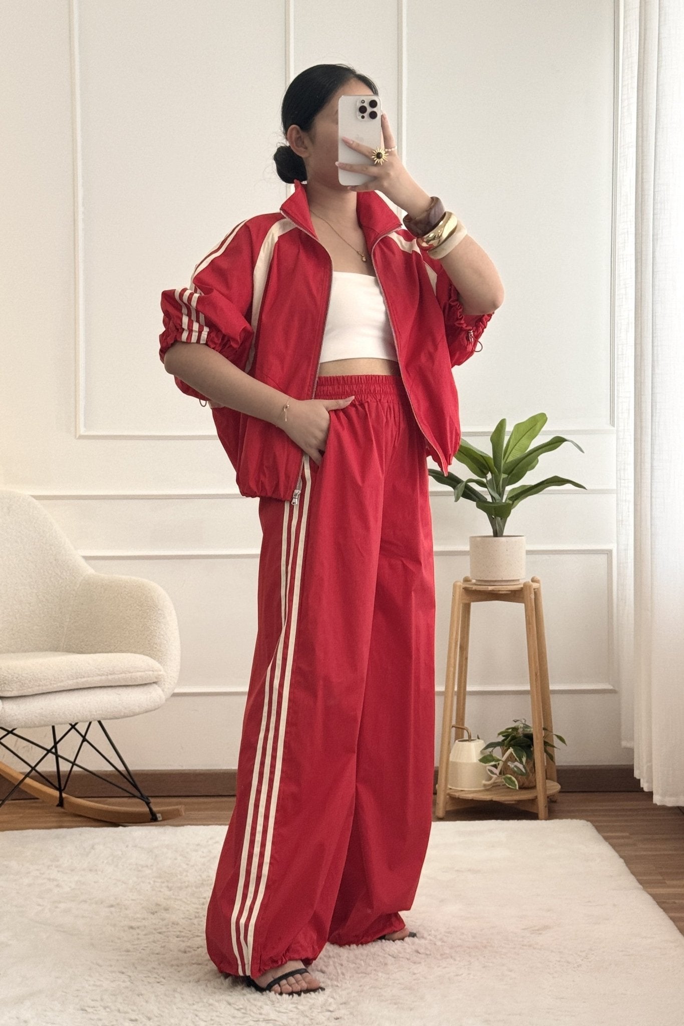 Calça com bandas contrastantes LUMINA - lavishiochicCalçalumina