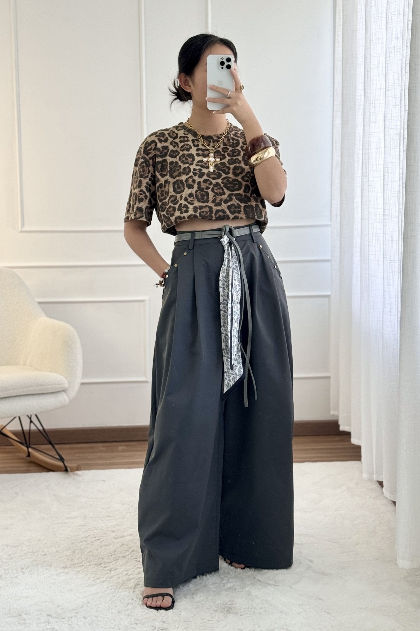 Calça com cinto e fita - lavishiochicCalçalavishiochic