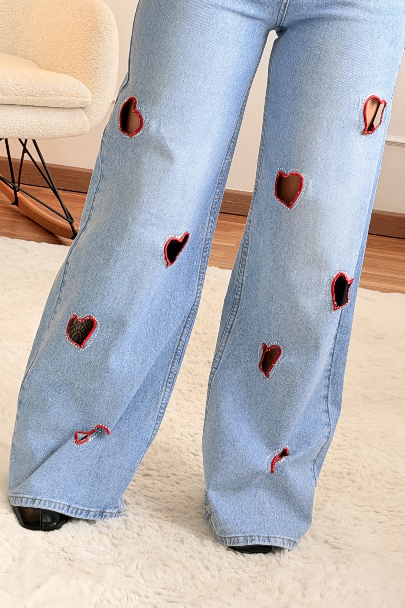Calça com Corações Vazados QUEEN HEARTS - lavishiochicCalçaQueen Hearts