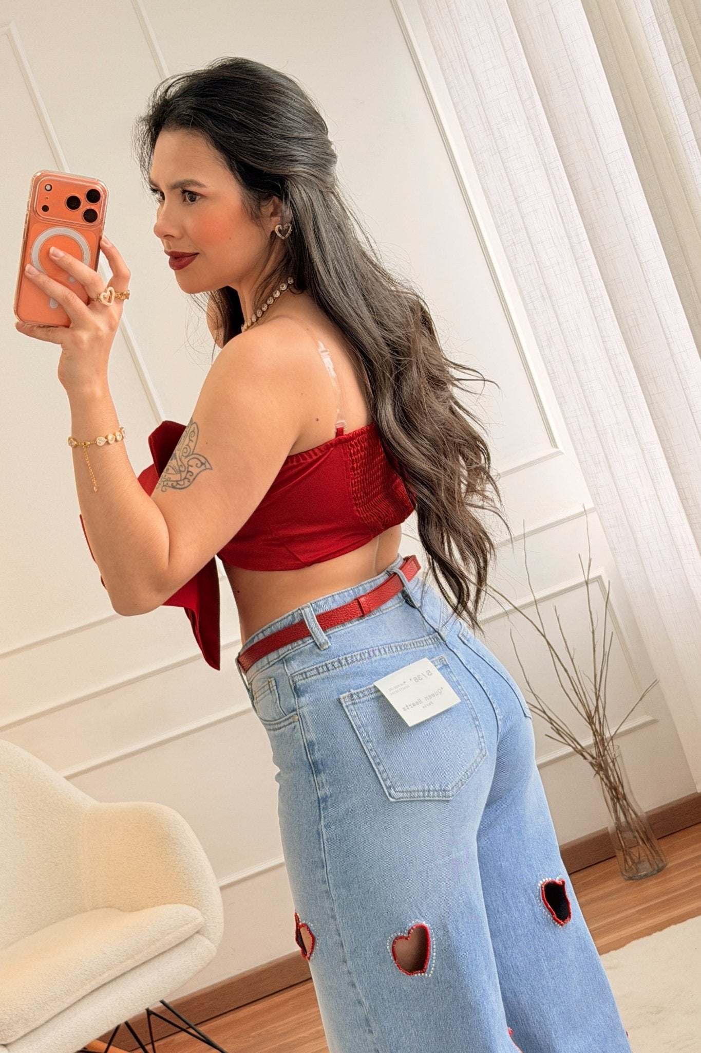 Calça com Corações Vazados QUEEN HEARTS - lavishiochicCalçaQueen Hearts