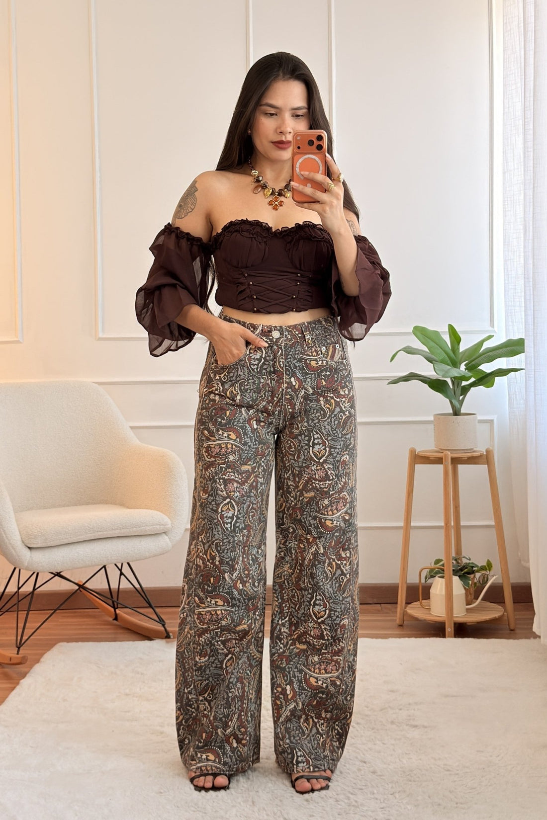 Calça com estampa paisley vintage - lavishiochicCalçaslavishiochic