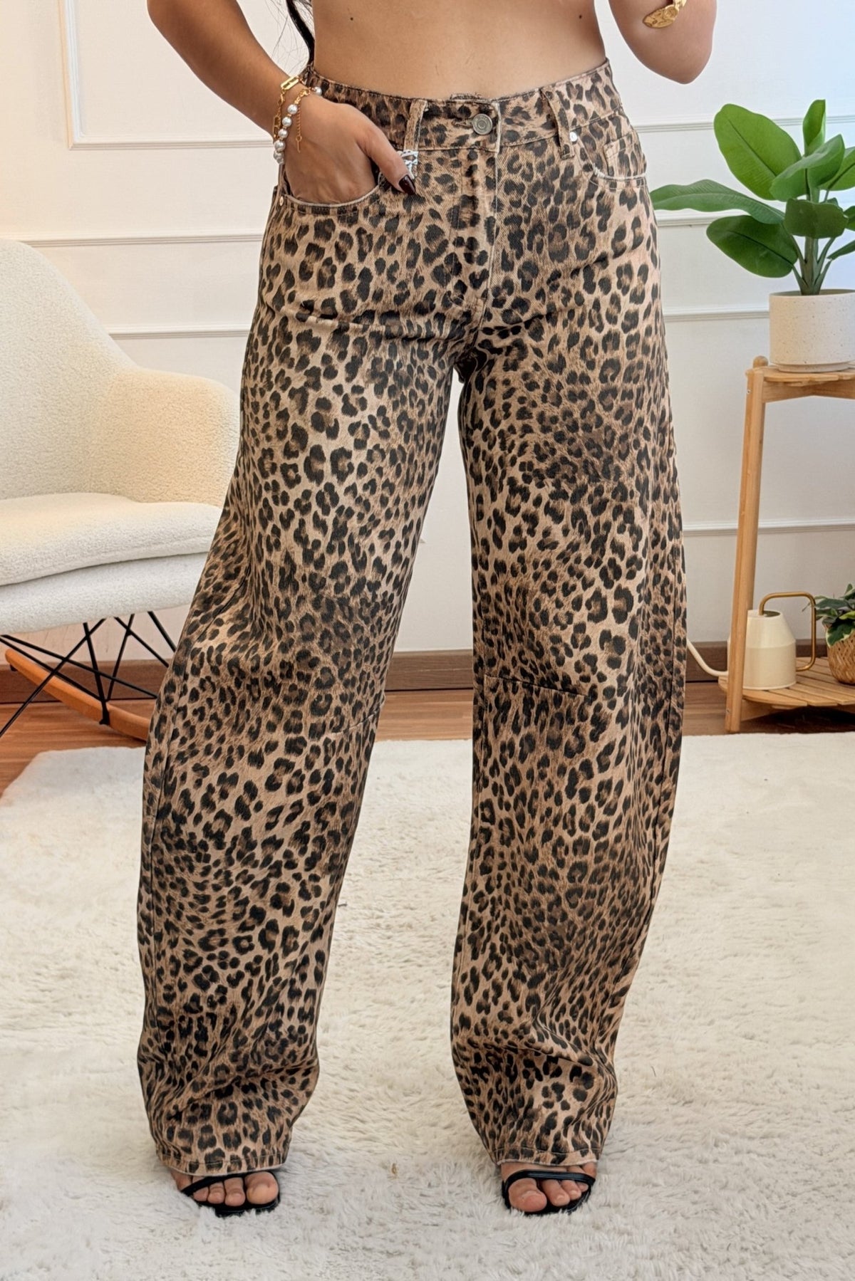 Calça com estampado de leopardo QUEEEN HEARTS - lavishiochicCalçasQueen Hearts