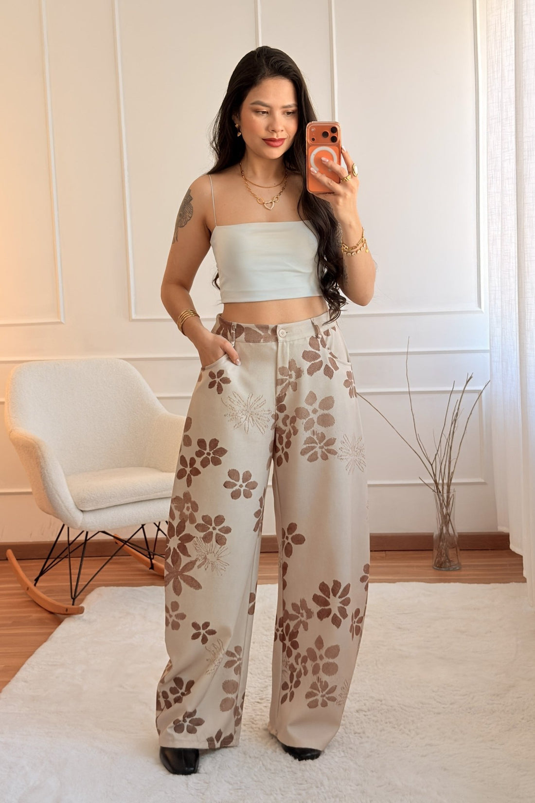 Calça com estampas florais - lavishiochicCalçaslavishiochic