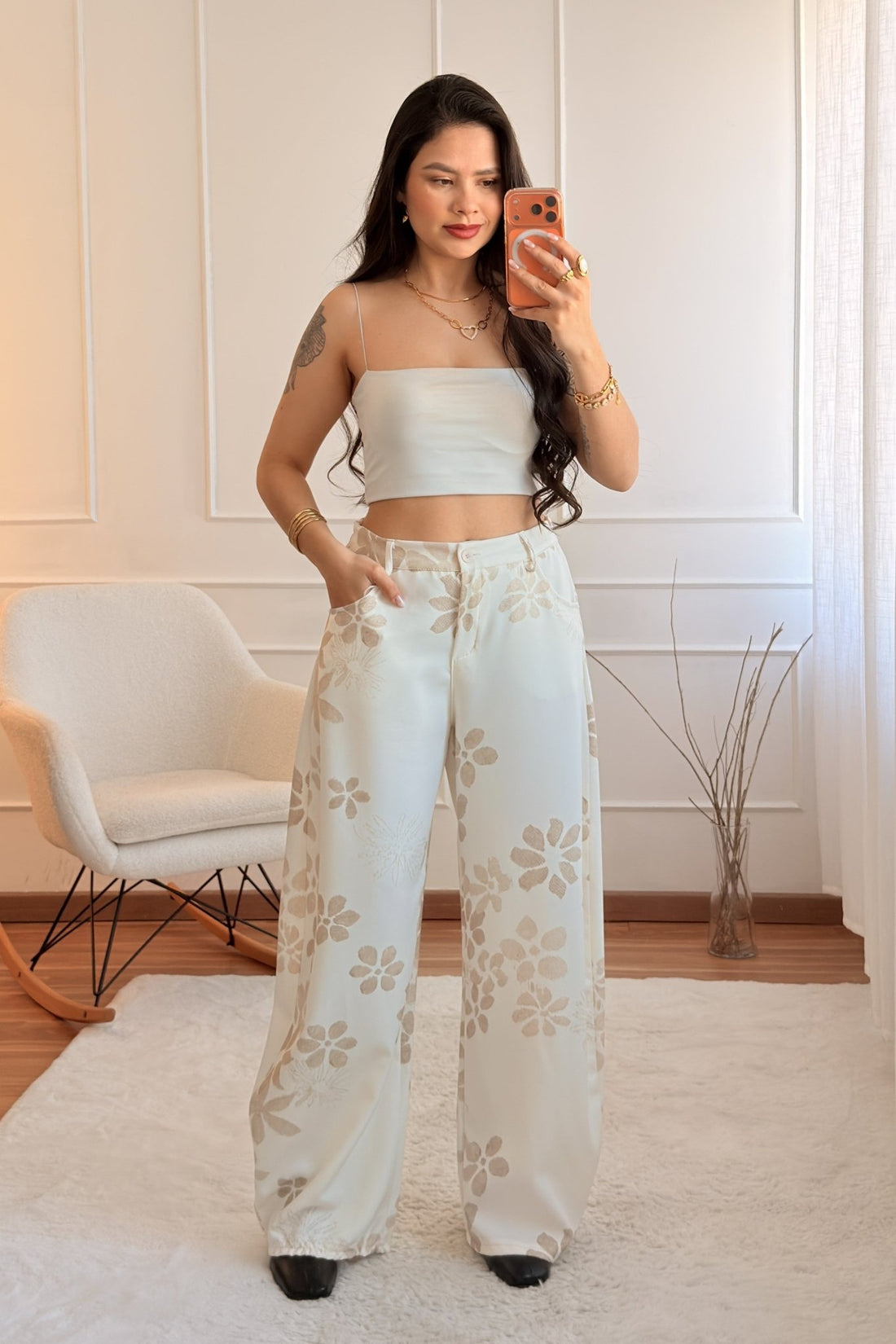 Calça com estampas florais - lavishiochicCalçaslavishiochic