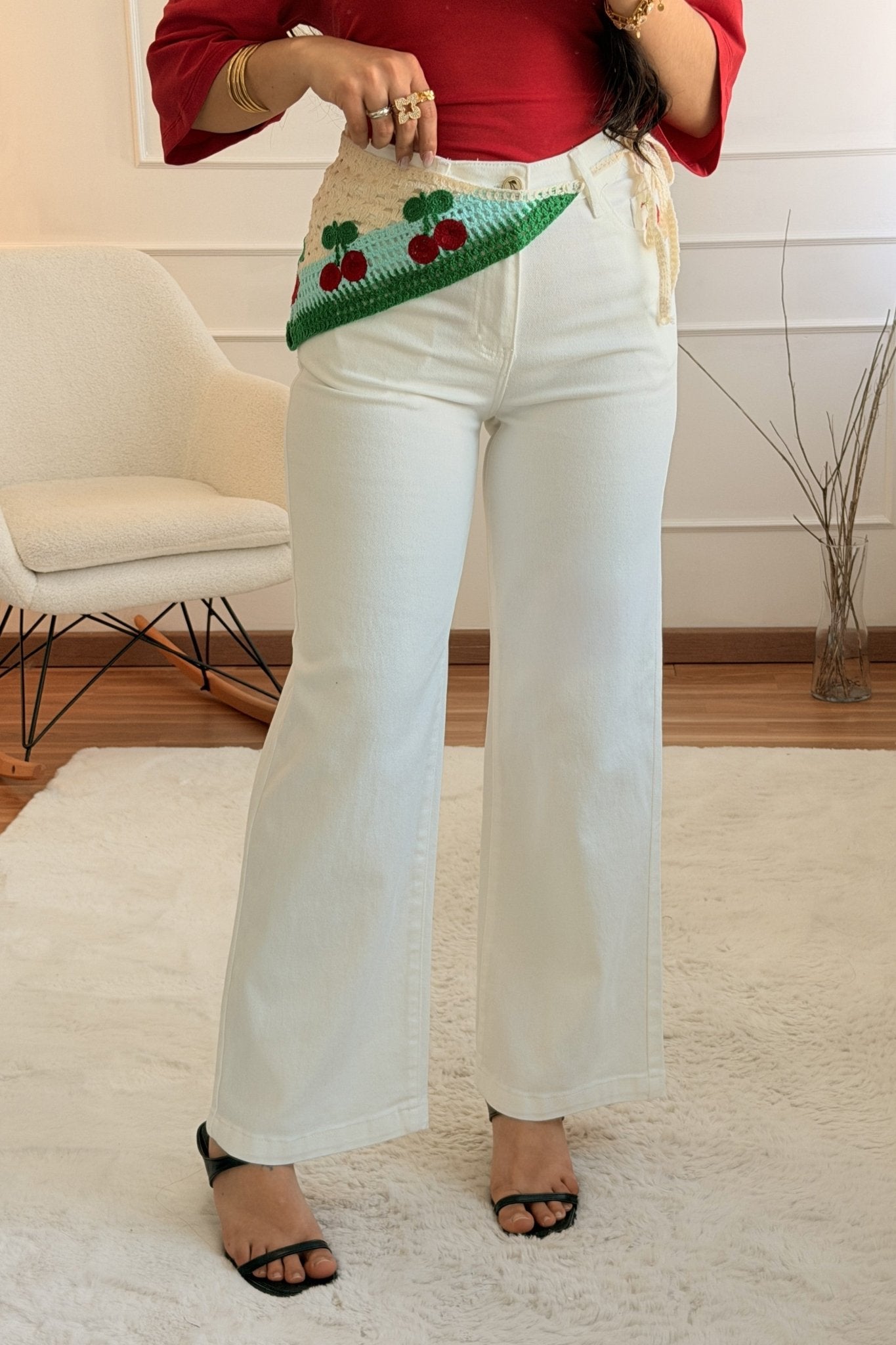 Calça com lênço cerejas - lavishiochicCalçalavishiochic