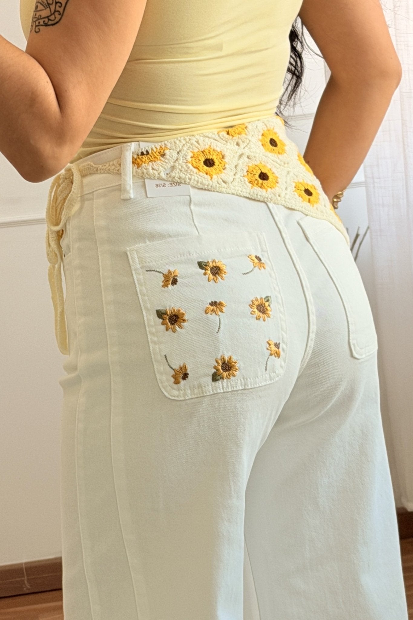 Calça com lênço girassóis - lavishiochicCalçalavishiochic