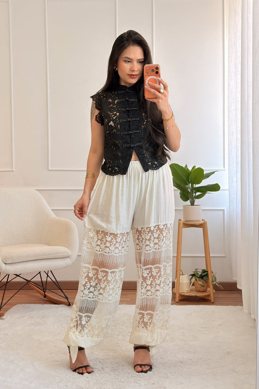 Calça com Renda VERA LUCY - lavishiochicCalçasVera Lucy