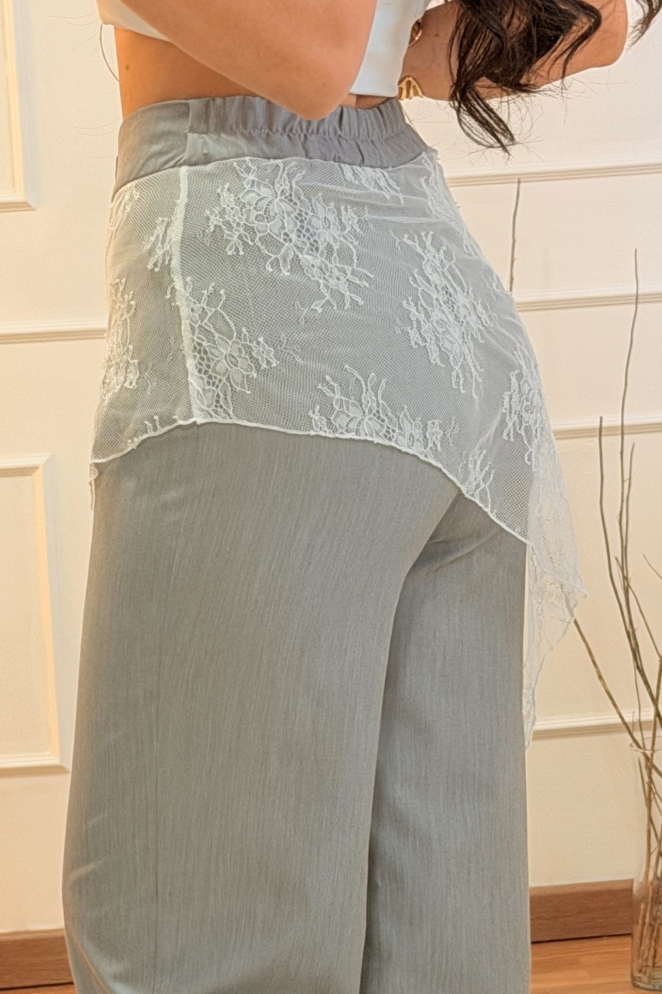 Calça com renda Y0082 LUMINA - lavishiochicCalçaslumina