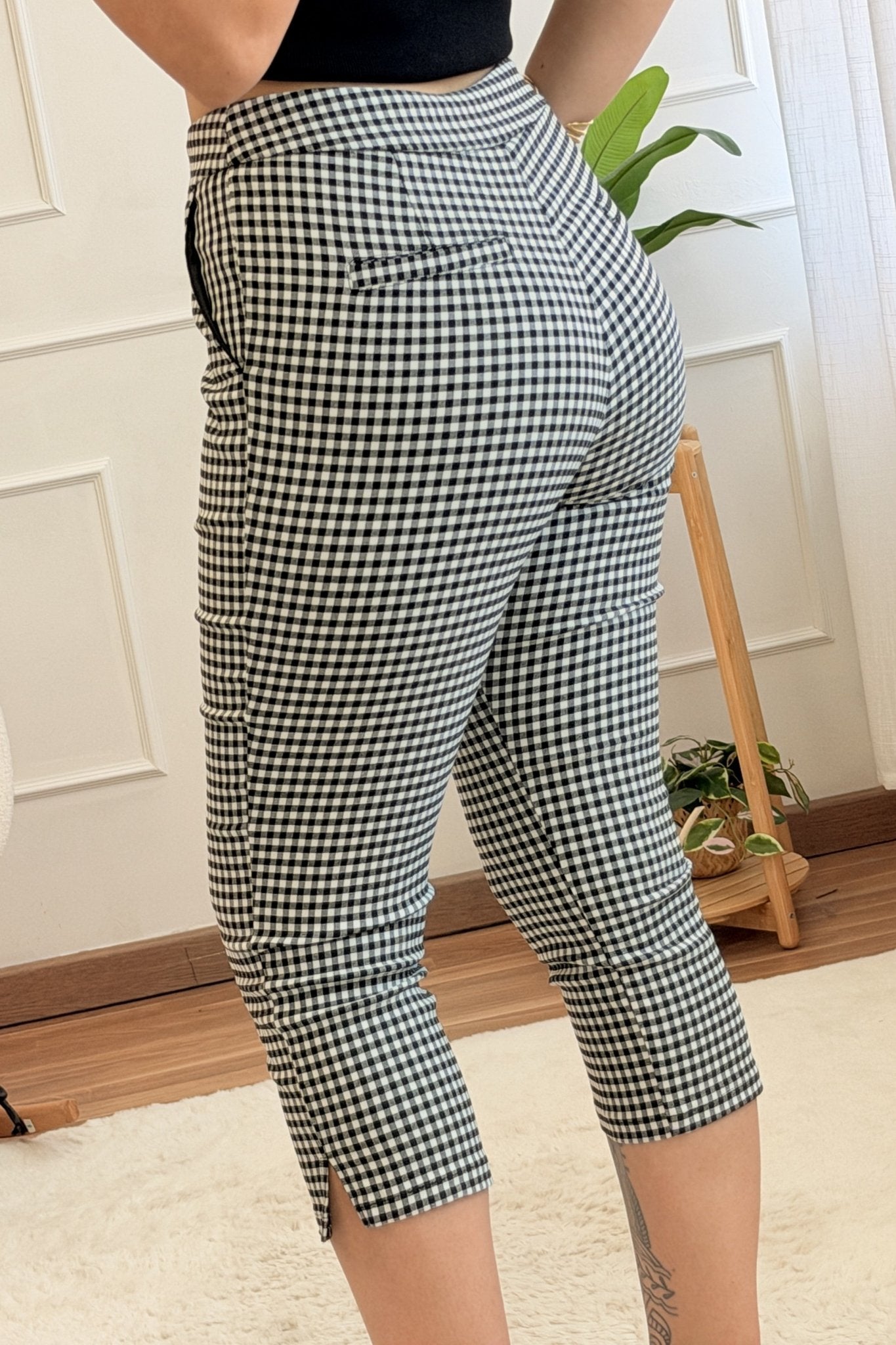 Calça cropped com elastano DROLE DE COPINE - lavishiochicCalçaDrole de copine Paris