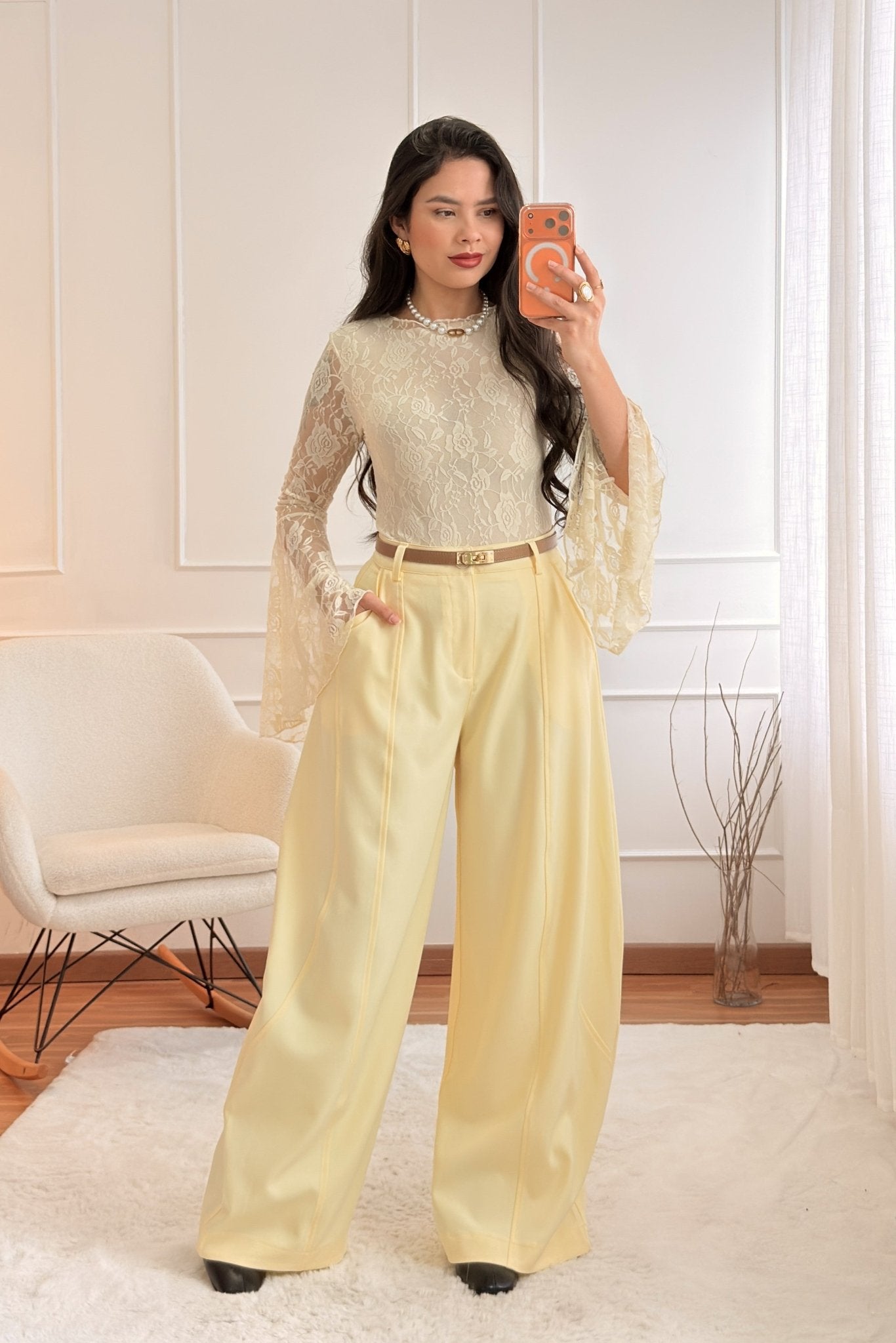 Calça de Alfaiataria Curvada MOCHY - lavishiochicCalçasMochy