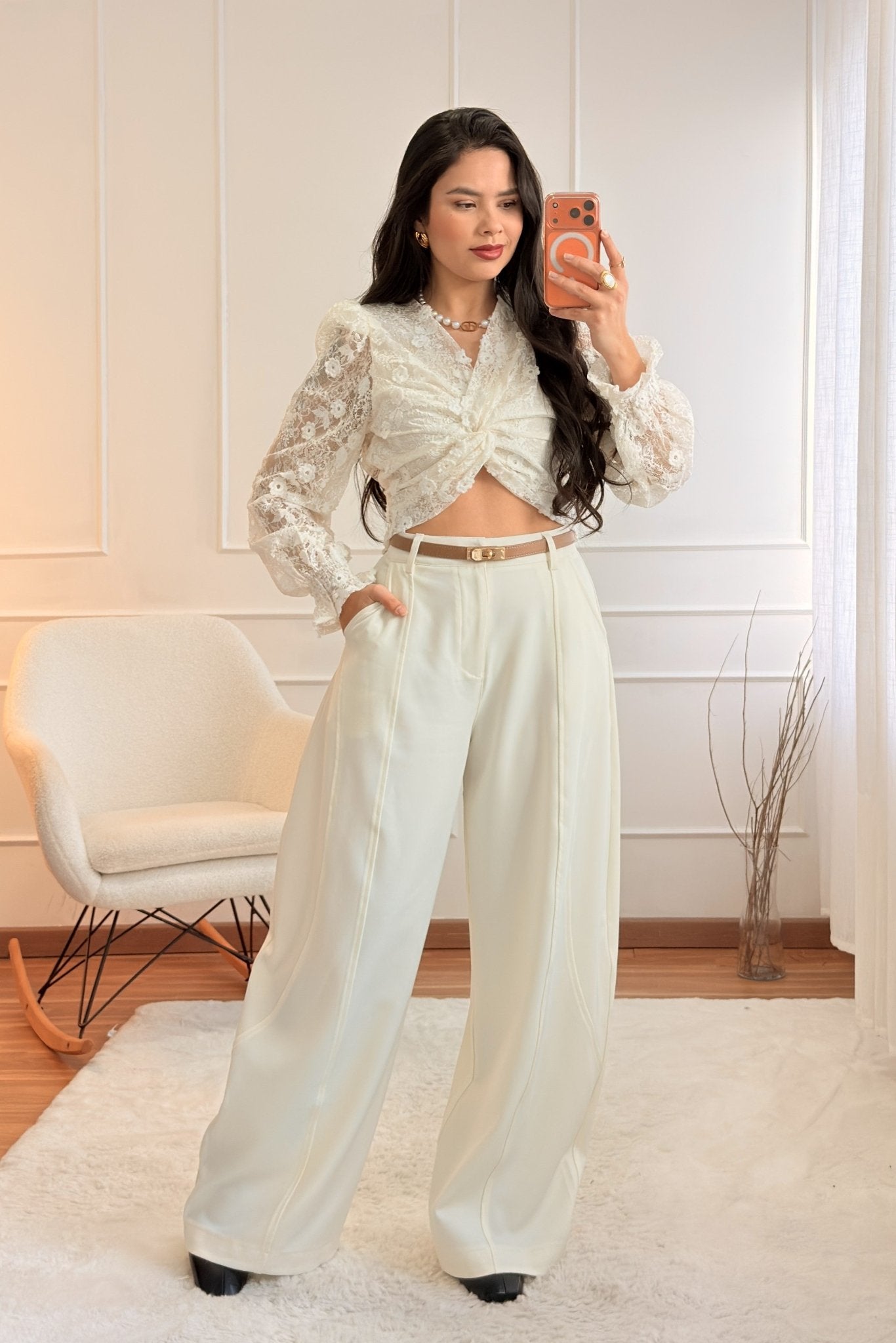 Calça de Alfaiataria Curvada MOCHY - lavishiochicCalçasMochy