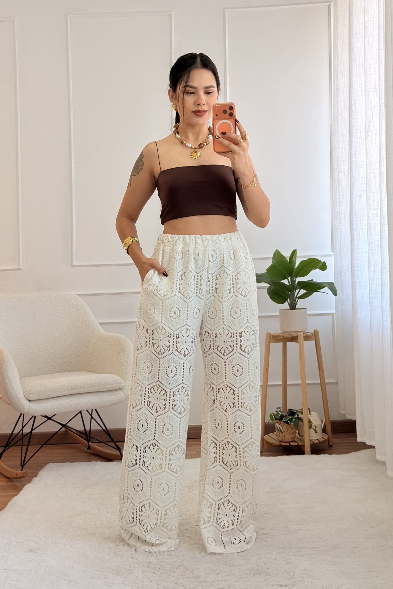 Calça de crochê - lavishiochiccalçõeslavishiochic