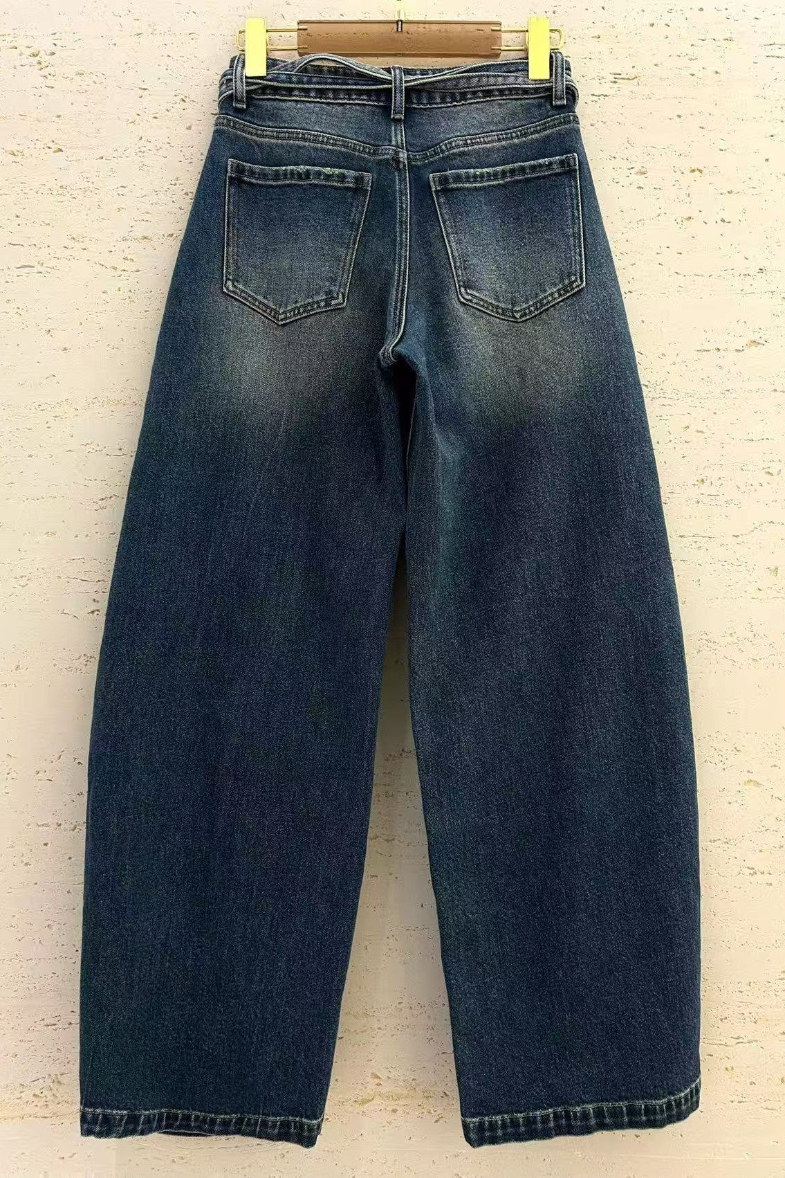 Calça de ganga balloon com cintura ajustável QUEEN HEARTS - lavishiochicCalçaslavishiochic