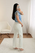 Calça de ganga clássicas para o dia a dia - lavishiochicCalçalavishiochic