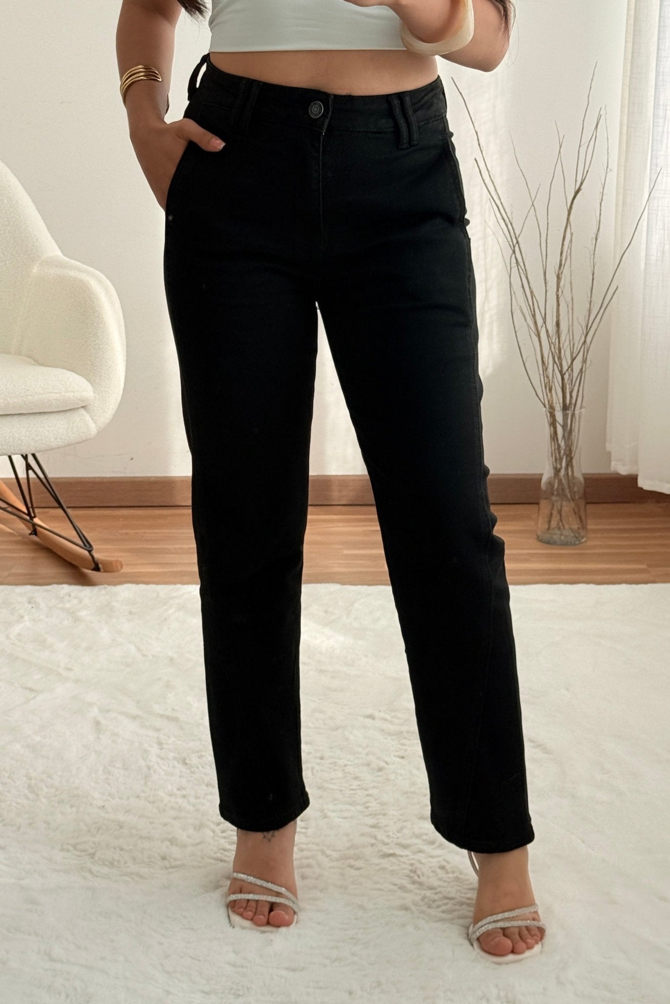 Calça de ganga clássicas para o dia a dia - lavishiochicCalçalavishiochic