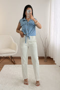 Calça de ganga clássicas para o dia a dia - lavishiochicCalçalavishiochic