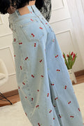 Calça de Ganga com Cerejas Bordadas MOCHY - lavishiochicCalçasMochy