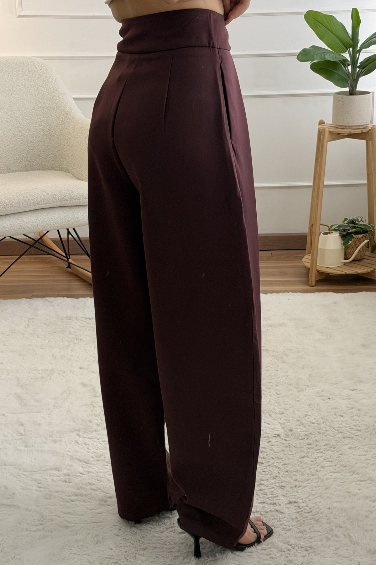 Calça de perna larga cintura alta IVIVI - lavishiochicCalçasIVIVI