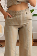 Calça de riscas com cintura alta DROLE DE COPINE - lavishiochicCalçaDrole de copine Paris