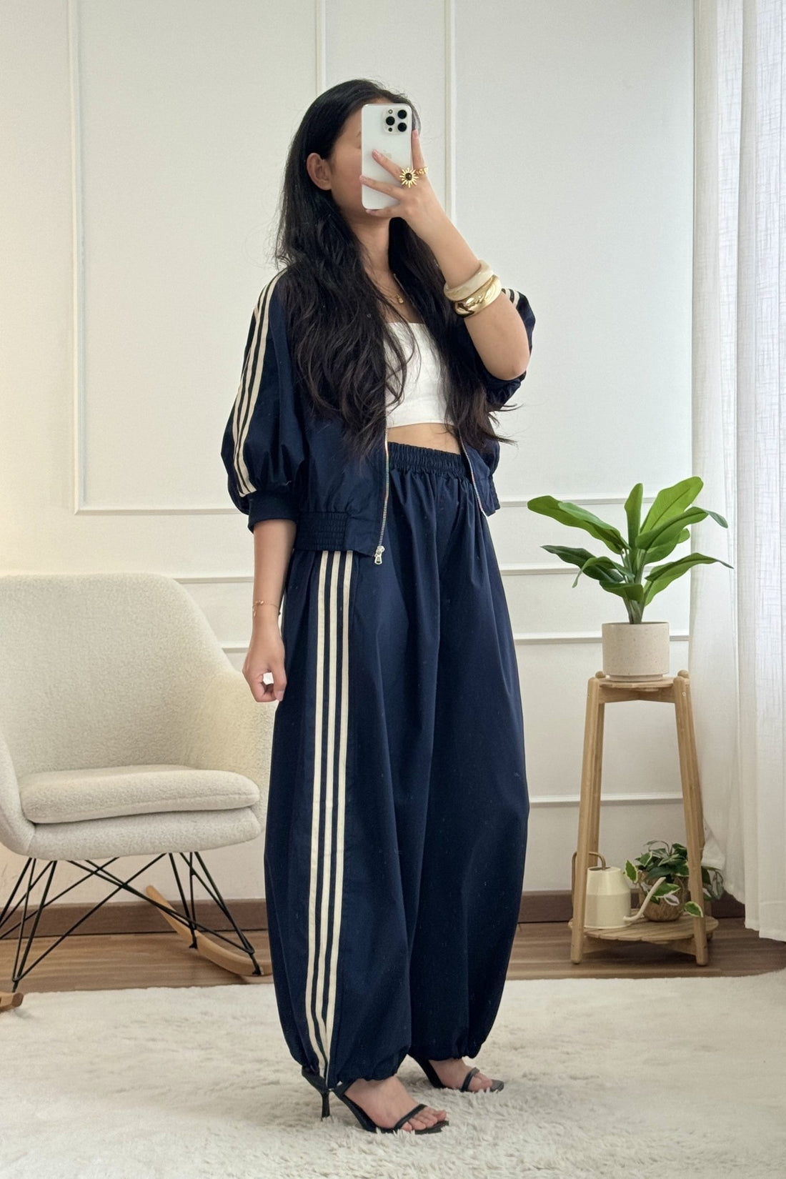 Calça desportiva com riscas laterais LUMINA - lavishiochicCalçaslumina