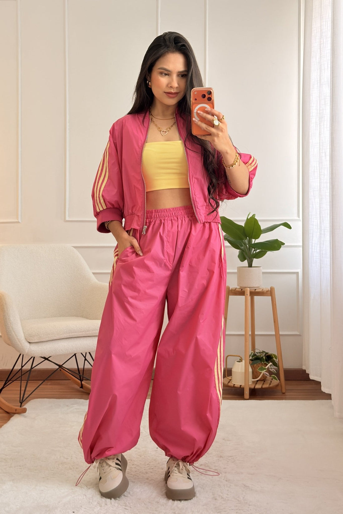 Calça desportiva com riscas laterais LUMINA - lavishiochicCalçaslumina