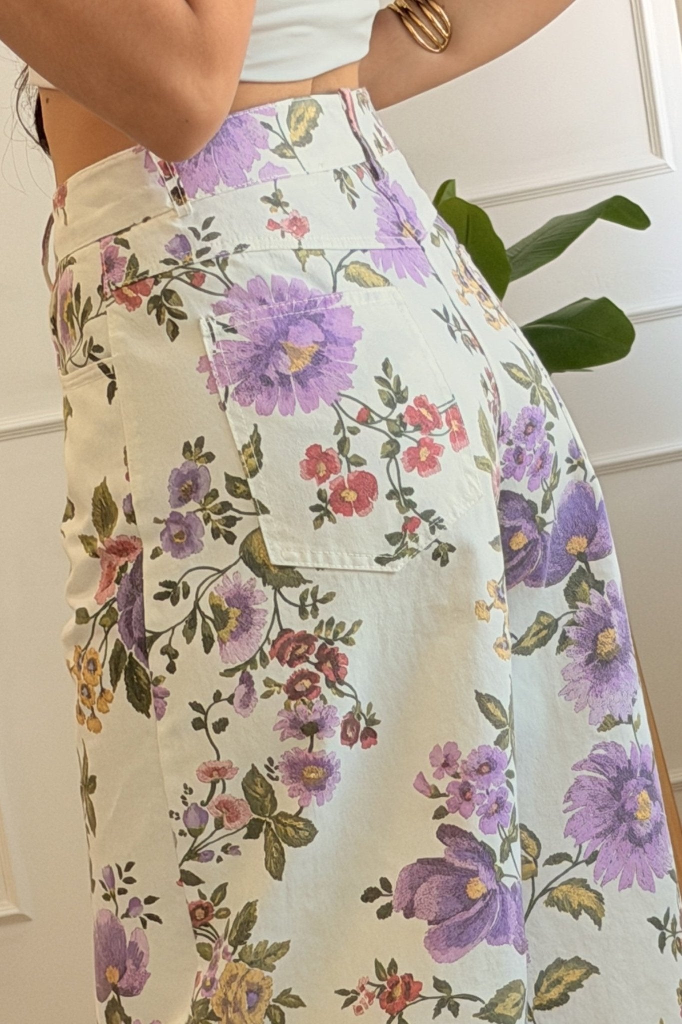 Calça estampa floral modelo balloon fit LUMINA - lavishiochicCalçalumina