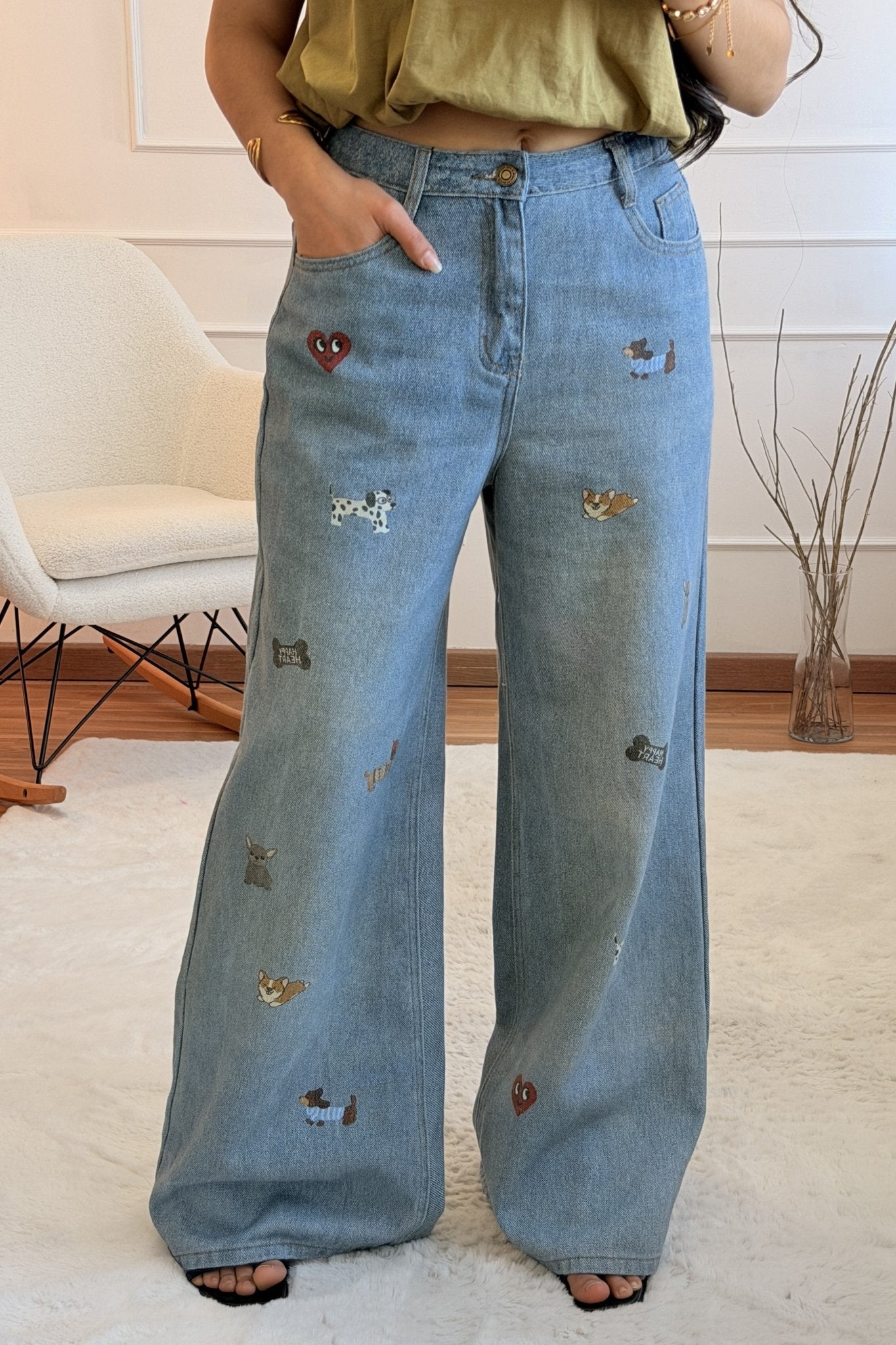 Calça estampado de cães - lavishiochicCalçalavishiochic