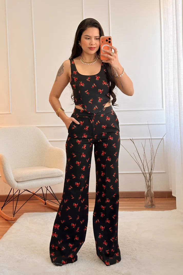 Calça estampado floral LUMINA - lavishiochicCalçalumina