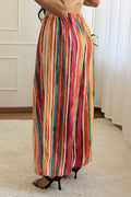 Calça frescas às riscas multicolor - lavishiochicCalçaslavishiochic