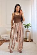 Calça frescas às riscas multicolor - lavishiochicCalçaslavishiochic