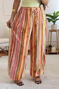 Calça frescas às riscas multicolor - lavishiochicCalçaslavishiochic
