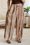 Calça frescas às riscas multicolor - lavishiochicCalçaslavishiochic