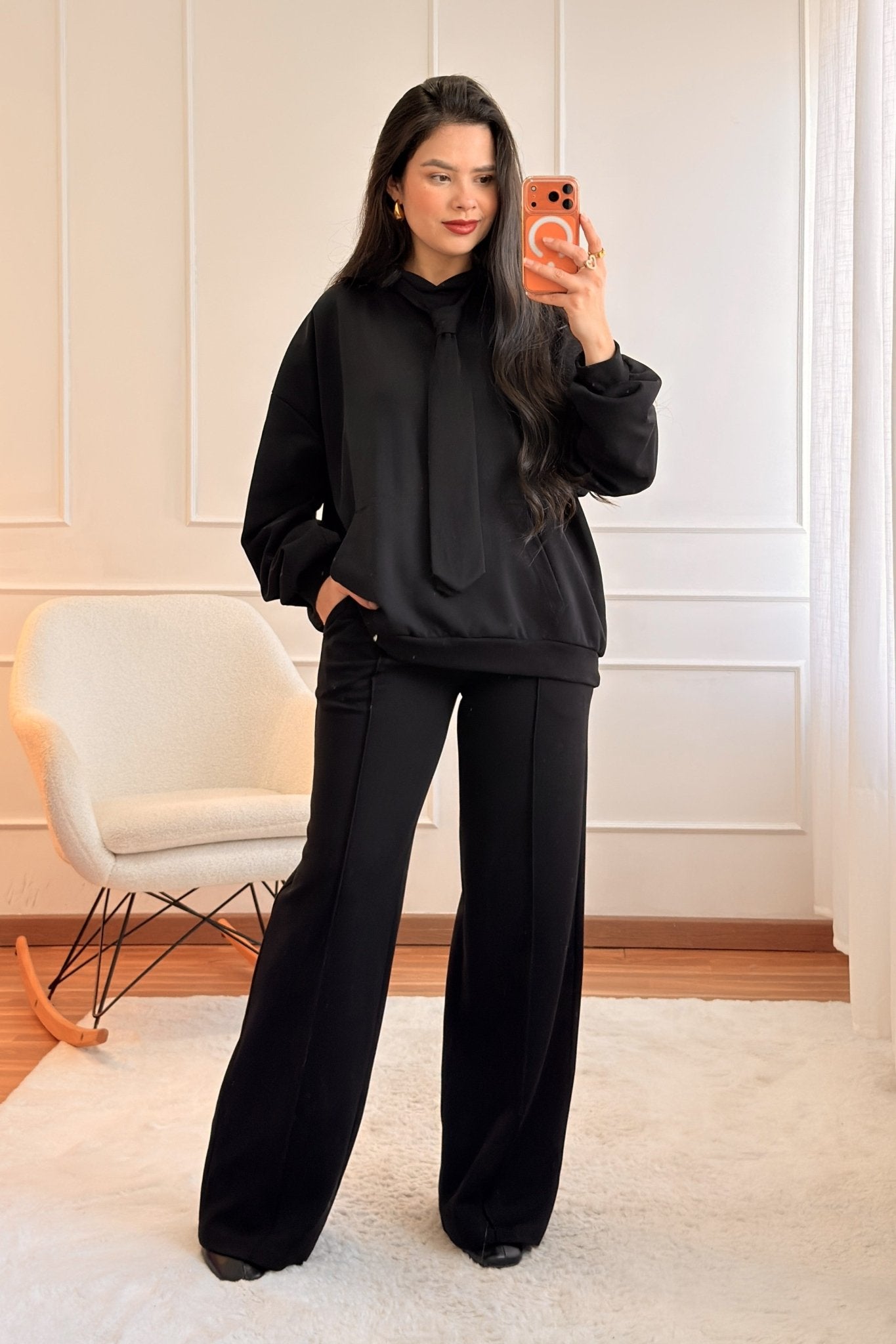 Calça jogger wide - leg LUMINA - lavishiochicCalçalumina