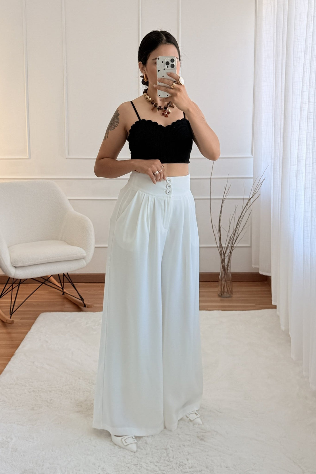 Calça palazzo ELLI WHITE - lavishiochicCalçaELLI WHITE