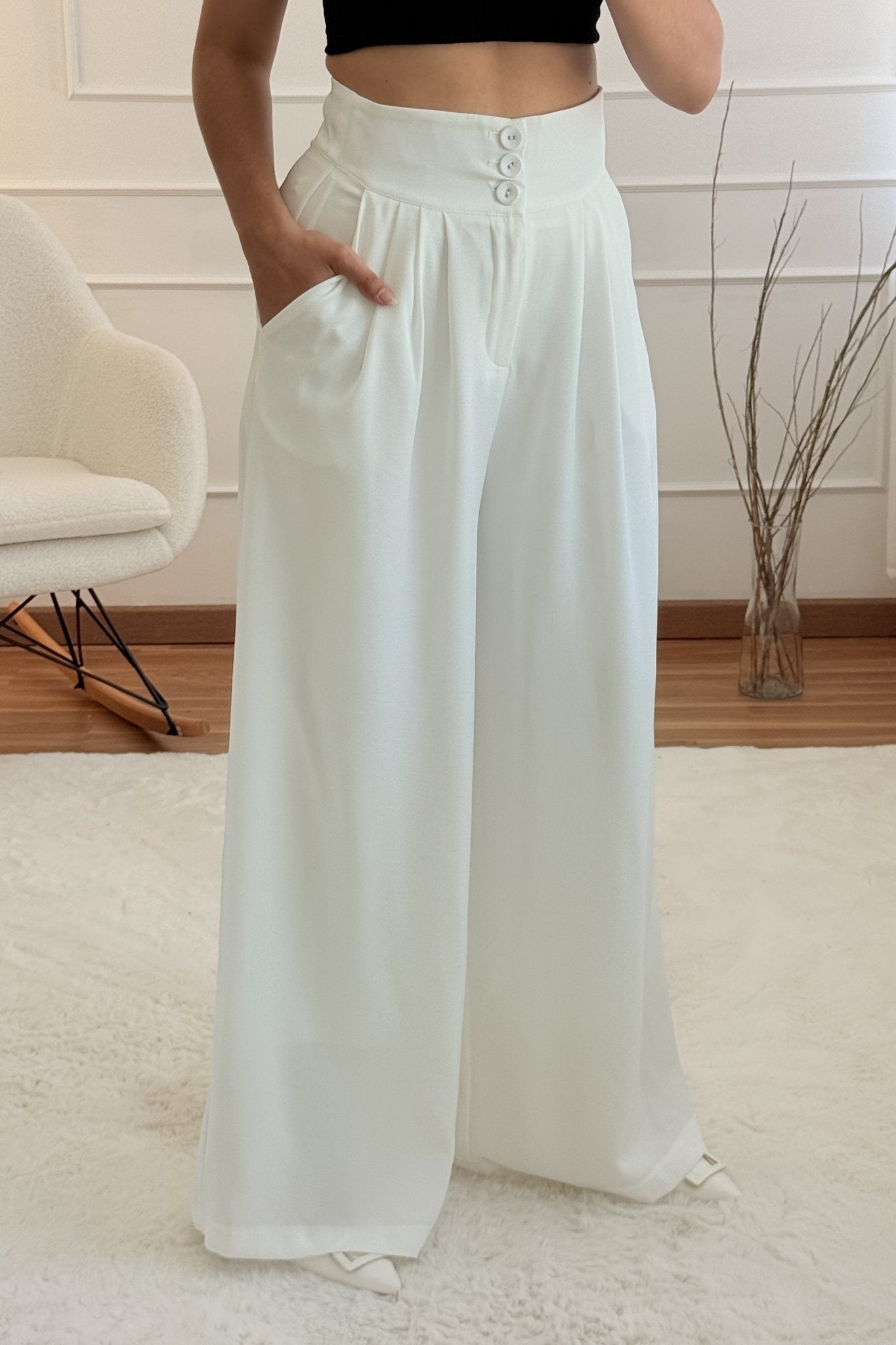 Calça palazzo ELLI WHITE - lavishiochicCalçaELLI WHITE