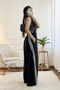 Calça pantalona cetim com riscas laterais - lavishiochicCalçaslavishiochic