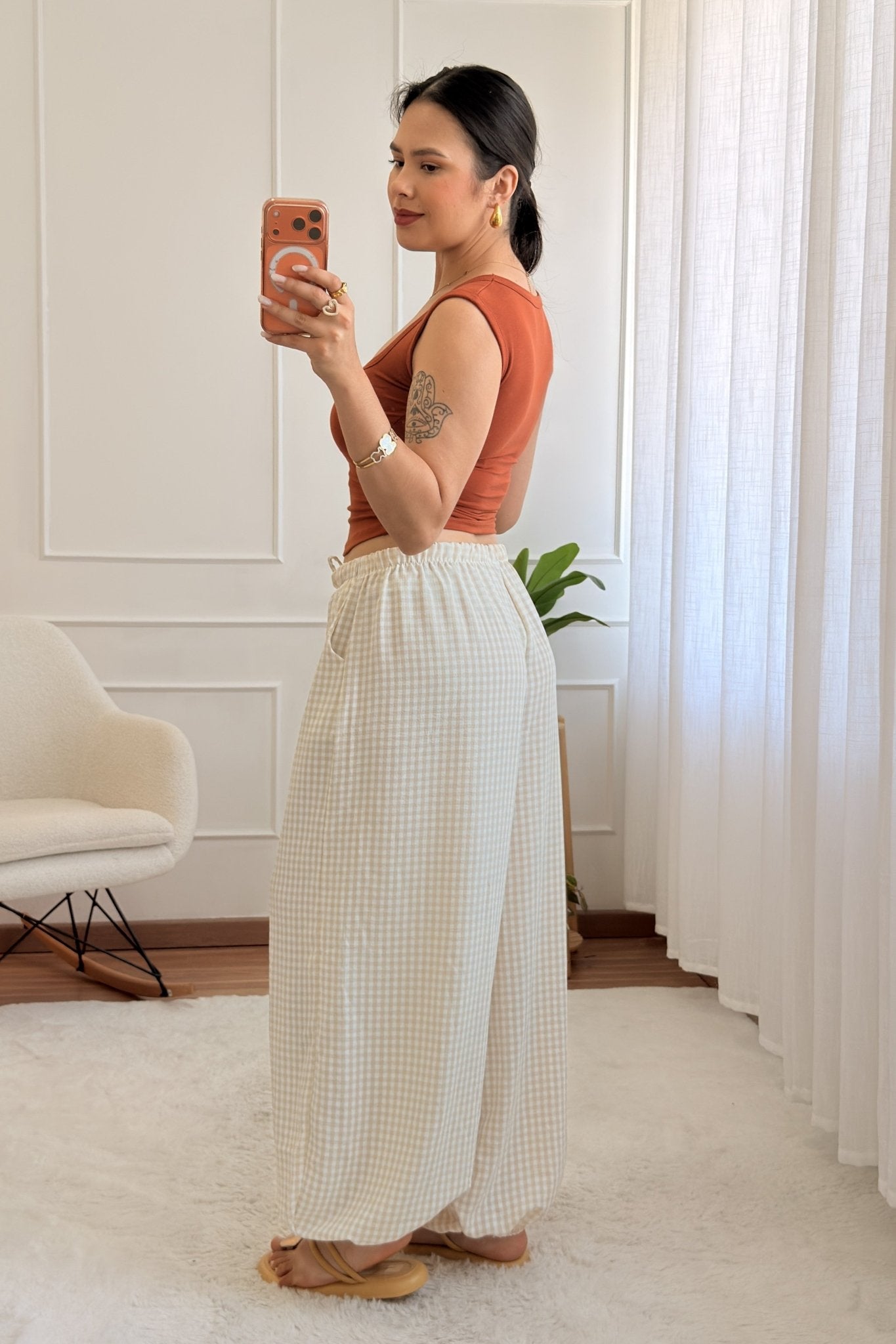 Calça pantalona xadrez vichy - lavishiochicCalçalavishiochic