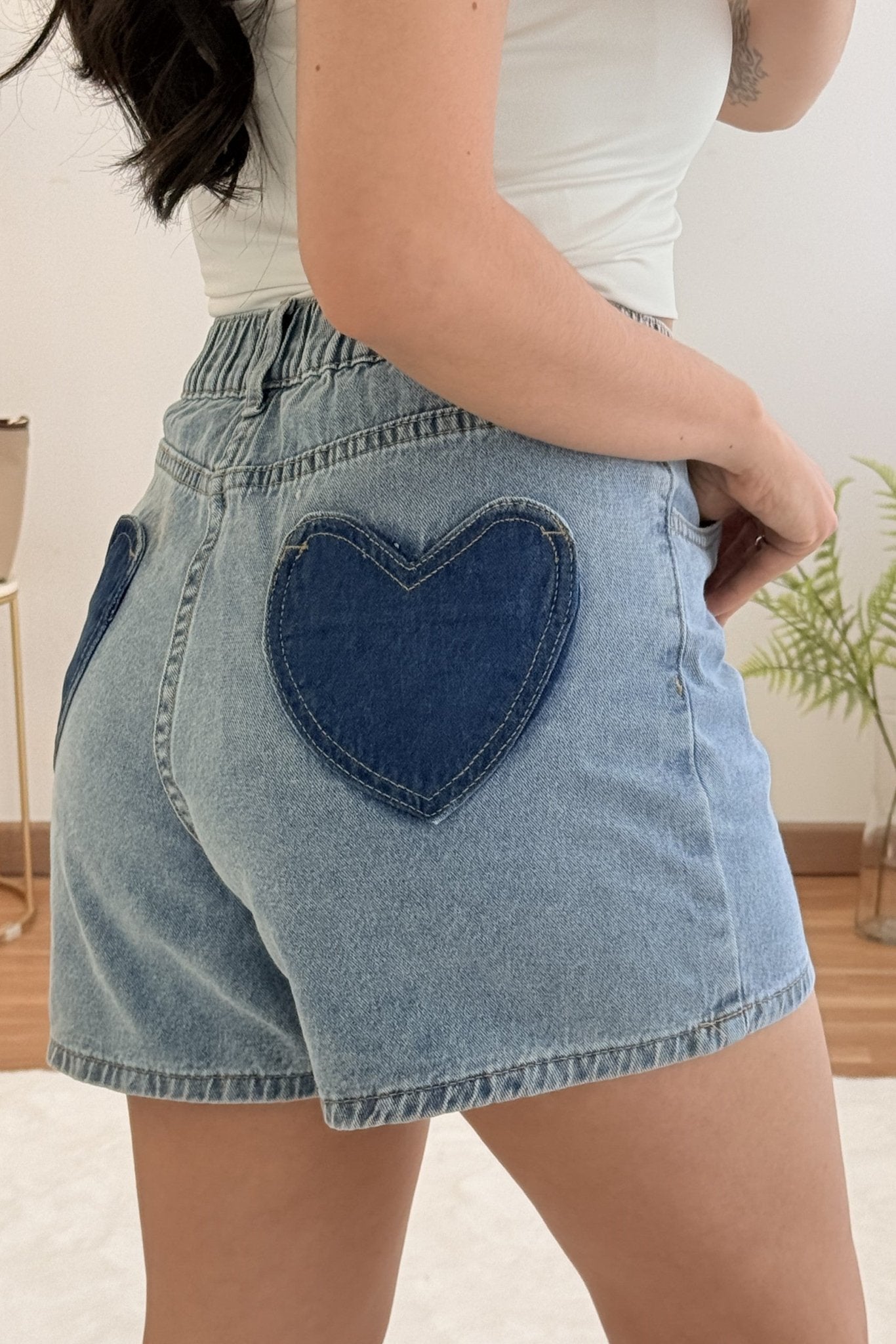 Calção bolso coração - lavishiochiccalçõeslavishiochic