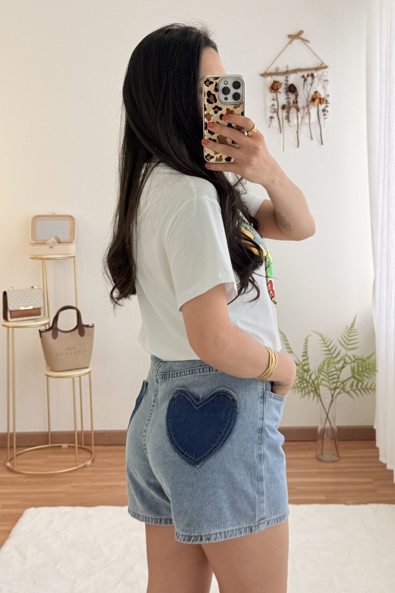 Calção bolso coração - lavishiochiccalçõeslavishiochic