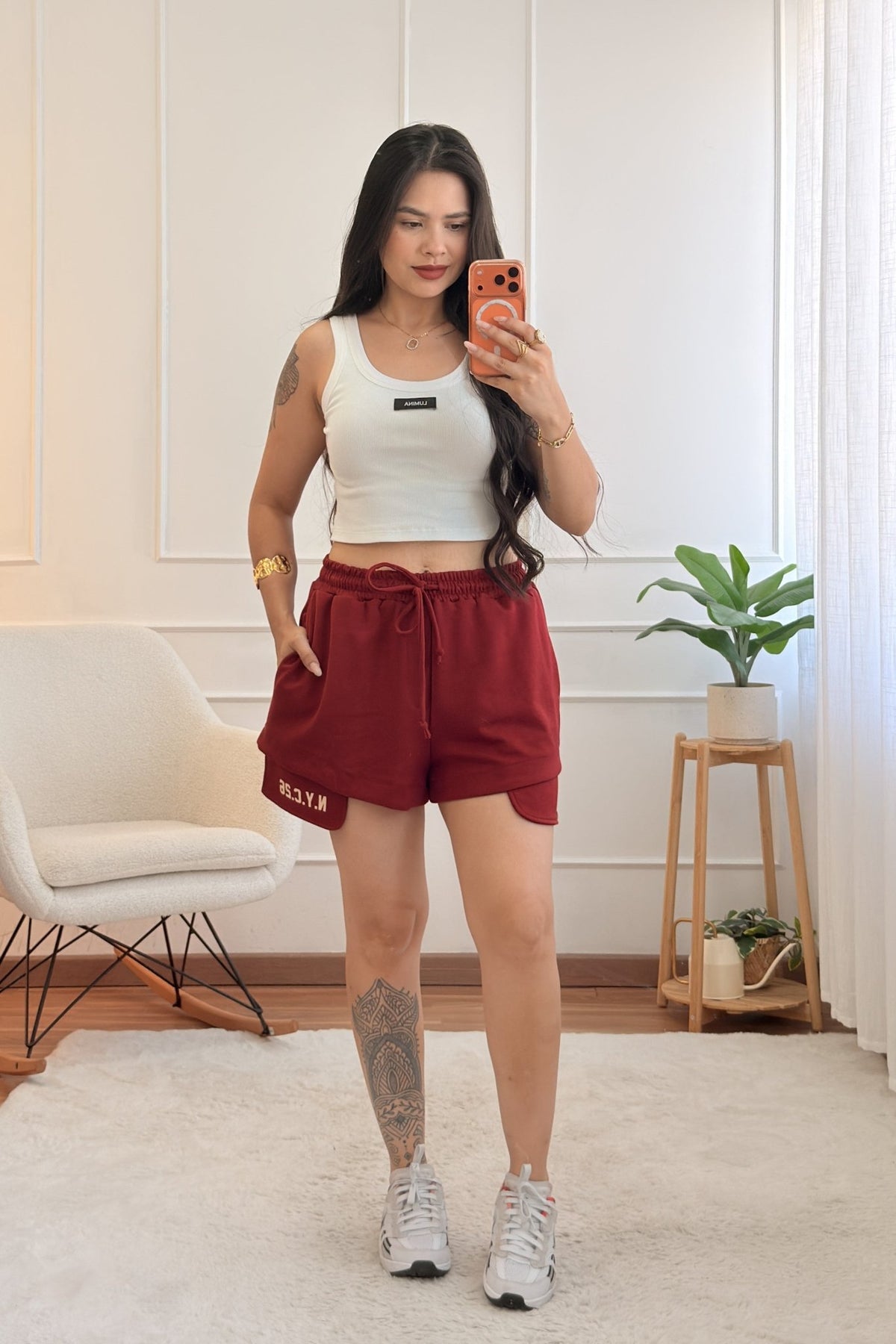 Calção com cintura elástica e cordão LUMINA - lavishiochiccalçõeslumina