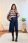 Calção jeans culotte com cinto ELLI WHITE - lavishiochiccalçõesELLI WHITE