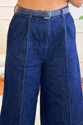 Calção jeans culotte com cinto ELLI WHITE - lavishiochiccalçõesELLI WHITE