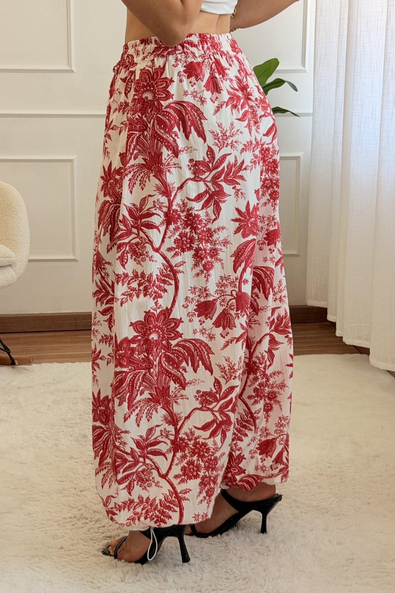Calças com estampado floral botânico LUMINA - lavishiochicCalçalumina