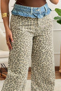 Calças de Ganga com Padrão Leopardo - QUEEN HEARTS - lavishiochicCalçasQueen Hearts