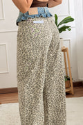 Calças de Ganga com Padrão Leopardo - QUEEN HEARTS - lavishiochicCalçasQueen Hearts