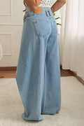 Calças jeans wide leg transpassada MOCHY - lavishiochicCalçasMochy